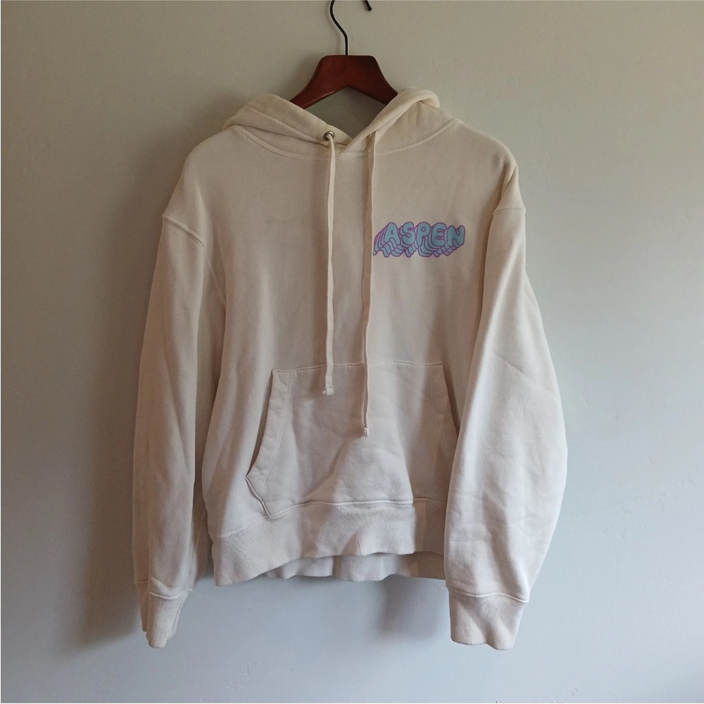 Citizens of Humanity With Haas Cotton Pullover Hoodie size Large White Aspen